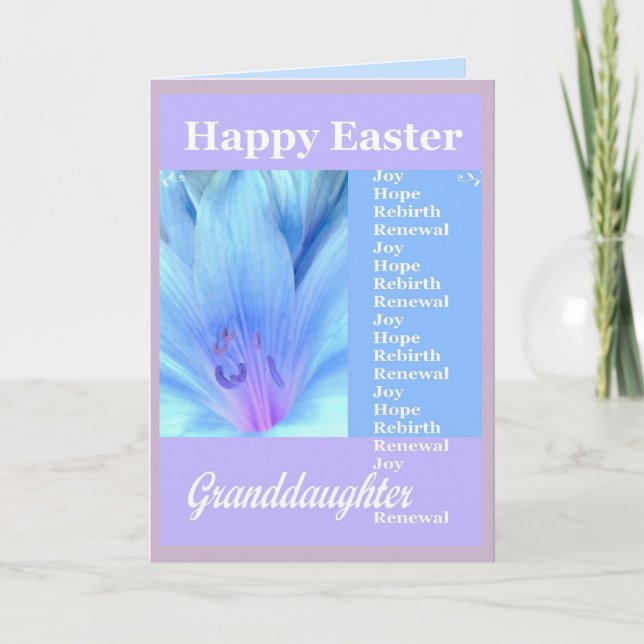 GRANDDAUGHTER - Happy Easter with Lily Holiday Card (Front)