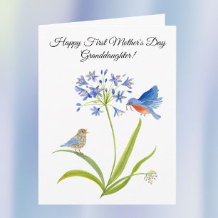 Granddaughter Happy First Mother’s Day Bluebird  Card
