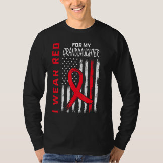 Granddaughter Heart Disease Awareness Flag Matchin T-Shirt