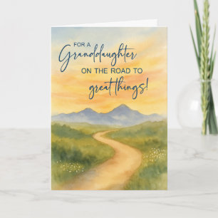 Granddaughter Heartfelt Off to College Mountain Card