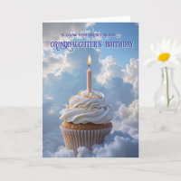 Granddaughter Heavenly Birthday Cupcake Clouds