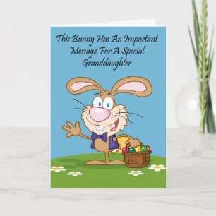 Granddaughter Jelly Bean Humour Easter Card