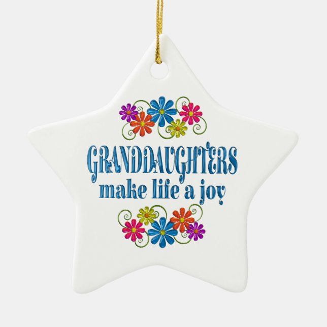 Granddaughter Joy Ceramic Ornament (Front)