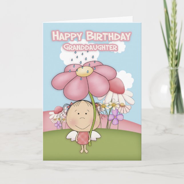 Granddaughter - Little Garden Fairy Card (Front)