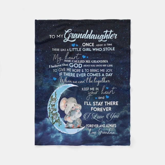 Granddaughter Lovers | Letter To My Granddaughter Fleece Blanket (Front)