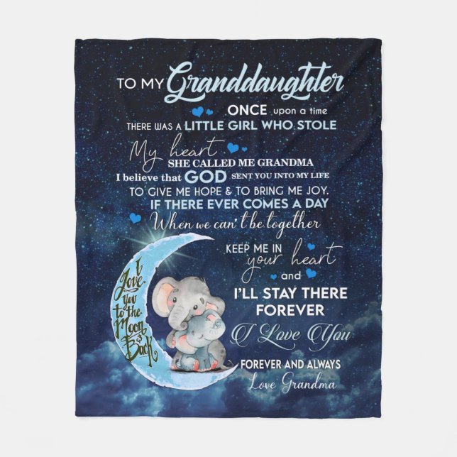 Granddaughter Lovers | Letter To My Granddaughter Fleece Blanket (Front)