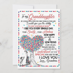Granddaughter Lovers   Letter To My Granddaughter Holiday Card