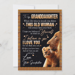 Granddaughter Lovers   Letter To My Granddaughter Invitation