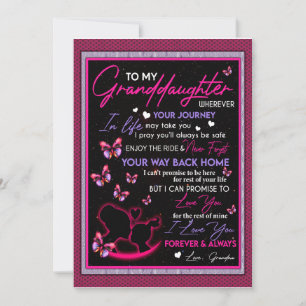 Granddaughter Lovers   Letter To My Granddaughter Invitation