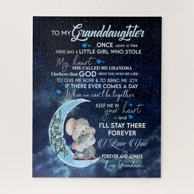 Granddaughter Lovers | Letter To My Granddaughter Jigsaw Puzzle (Vertical)