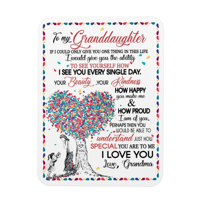 Granddaughter Lovers | Letter To My Granddaughter Magnet (Vertical)