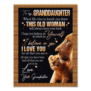 Granddaughter Lovers   Letter To My Granddaughter Photo Print