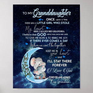 Granddaughter Lovers   Letter To My Granddaughter Poster