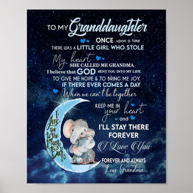 Granddaughter Lovers | Letter To My Granddaughter Poster (Front)