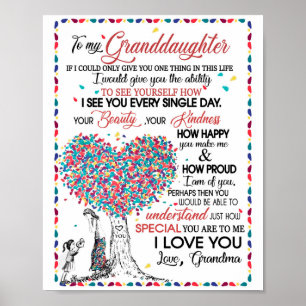 Granddaughter Lovers   Letter To My Granddaughter Poster
