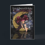 Granddaughter Magical Birthday cute little moon fa Card<br><div class="desc">Granddaughter Magical Birthday cute little moon fairy by moonlake</div>