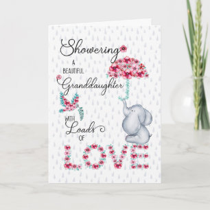 Granddaughter Mother's Day Showering You with Love Card