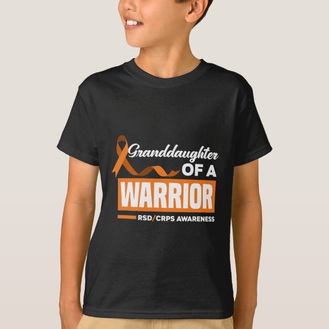 Granddaughter Of A Warrior RSD CRPS Awareness  T-Shirt (Front)