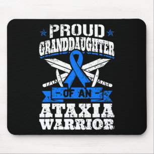 Granddaughter Of An Ataxia Warrior Awareness Ribbo Mouse Pad