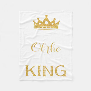 Granddaughter Of The Birthday King Bday Party Gift Fleece Blanket