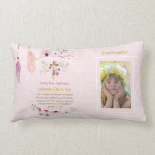 Granddaughter PHOTO Confirmation or Holy Communion Lumbar Cushion