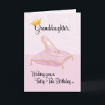 Granddaughter Pink Fairy-Tale Cinderella Birthday Card<br><div class="desc">Make your granddaughter’s wishes come true,  starting with this Cinderella card. A glass slipper resting on a light pink pillow is just the right size to bring wonder and magic to her special birthday. Background is light pink with swirls of white,  adding to the charm.</div>