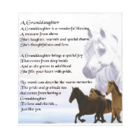 Granddaughter Poem - Horses Design