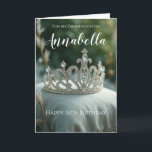 Granddaughter Sixteenth Birthday Elegant Silver Card<br><div class="desc">Granddaughter Sixteenth Birthday Elegant Silver Card</div>