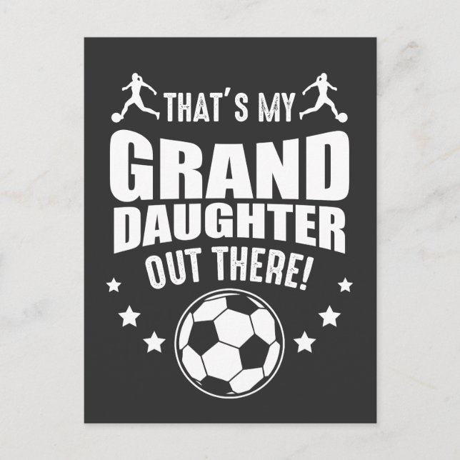 Granddaughter Soccer Girl Proud Grandparents Postcard (Front)