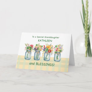 Granddaughter St. Patricks Day Luck and Blessings  Card