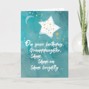 Granddaughter Tween or Teen Birthday Night Sky Card