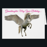 Granddaughter Unicorn Birthday<br><div class="desc">Beautiful winged unicorn is featured on the front of this birthday card for a granddaughter. Front of card reads,  "Granddaughter,  May Your Birthday... ",  and inside of card reads,  "Be Magical From Start To Finish! Wishing You A Wonderful Birthday!".A lovely way to send those special birthday greetings!</div>