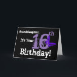 Granddaughter's 16th birthday, purple butterfly. card<br><div class="desc">A black background featuring a purple butterfly and white and purple text,  on this fun,  birthday greeting for a granddaughter. My Funny Mind Greetings.</div>