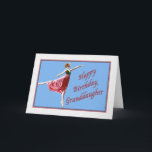 Granddaughter's Birthday Card with Ballerina<br><div class="desc">This lovely little ballerina dances happily on this colorful birthday greeting card.</div>