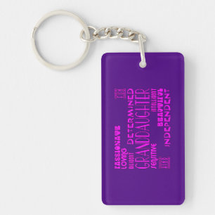 Granddaughters Birthday Party Christmas Qualities Key Ring
