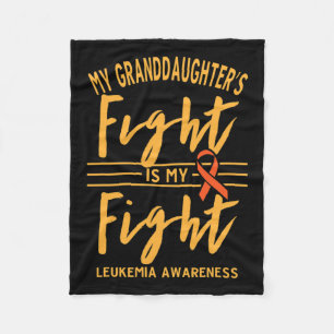 Granddaughter's Fight Is My Fight Leukaemia Awaren Fleece Blanket