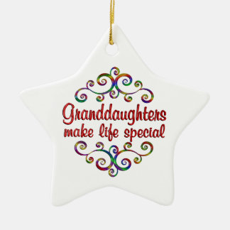 Granddaughters Make Life Special Ceramic Ornament