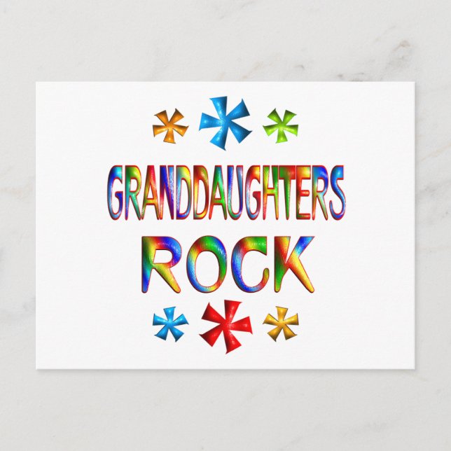 GRANDDAUGHTERS ROCK POSTCARD (Front)