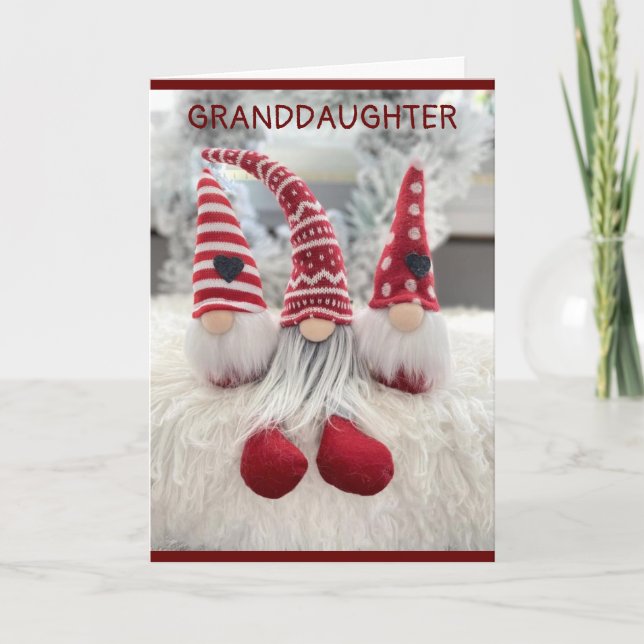 *GRANDDAUGTER* SENDING LOVE CHRISTMAS HOLIDAY CARD (Front)