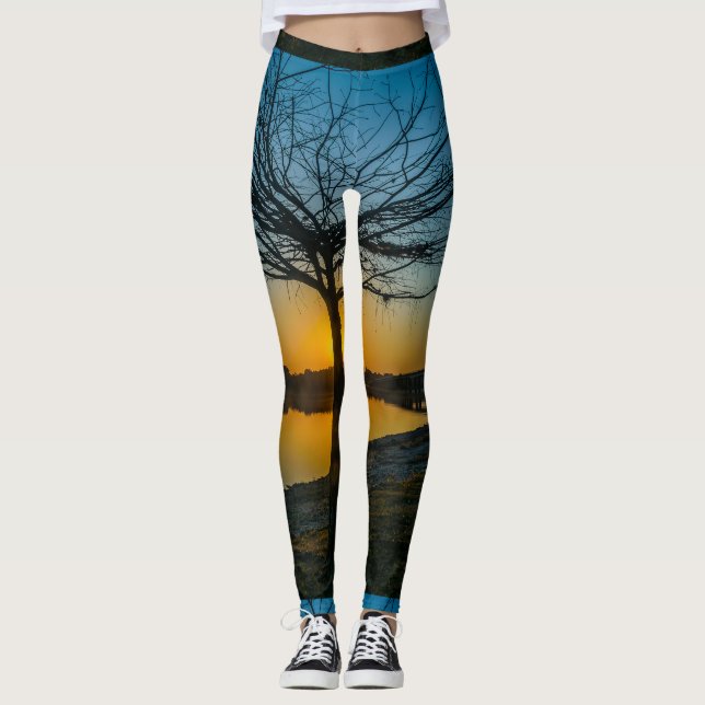 Grande Stream Landscape, Flores, Uruguay Leggings (Front)