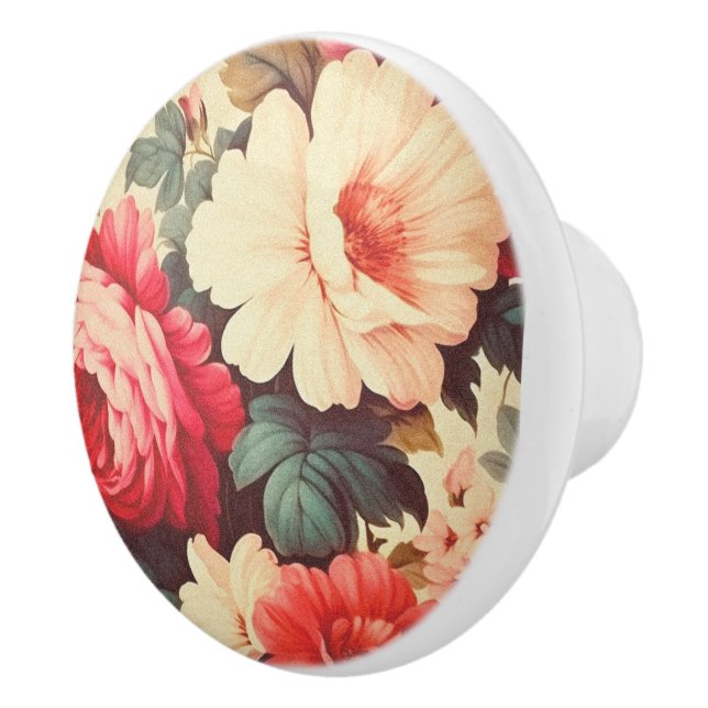Grandeur Garden Bloom Ceramic Knob (Right)