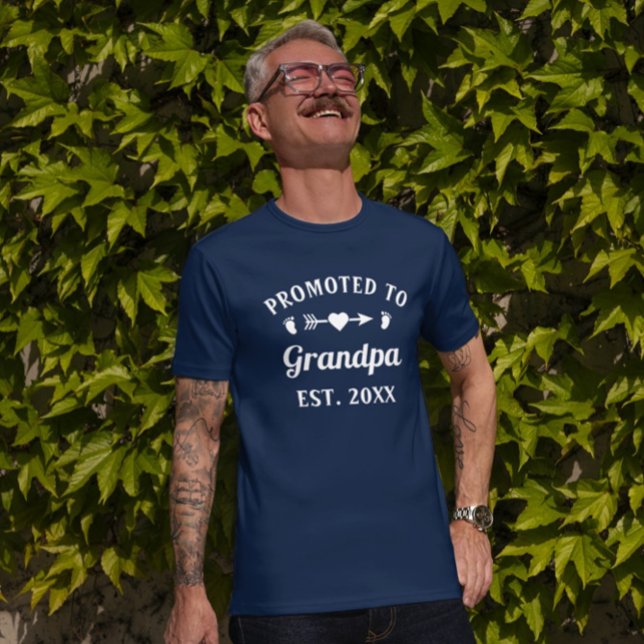 Grandfather Abuelo Gramps Papa Promoted To Grandpa T-Shirt (Creator Uploaded)