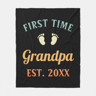 Grandfather Abuelo Nonno Gramps First Time Grandpa Fleece Blanket