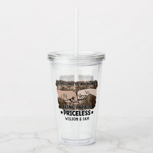Grandfather Being Papa Is Priceless Father Acrylic Tumbler