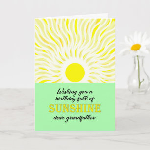 Grandfather Birthday Bright Sunshine Card