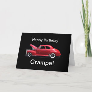 Grandfather Birthday Classic Car Card