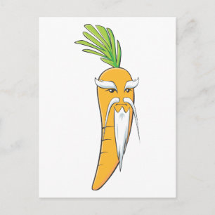 Grandfather Carrot Vegetable Postcard