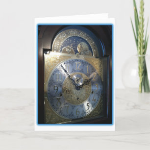 Grandfather Clock Face Card