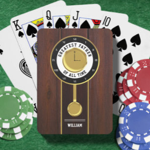 Grandfather Clock Greatest Father of all Time Playing Cards