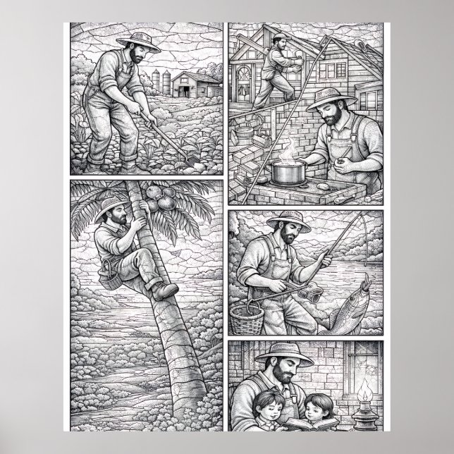 Grandfather Dad Father's Day  Poster (Front)